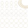 Unicraftale 36Pcs 3 Size Ion Plating(IP) 316 Surgical Stainless Steel Hoop Earrings Findings STAS-UN0039-40-1