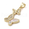 Brass Micro Pave Clear Cubic Zirconia Pendants KK-I712-53C-G-2
