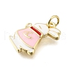 Brass Enamel Pendants KK-S523-18G-A-2