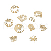  Jewelry 14Pcs 7 Style Brass Charms KK-PJ0001-26-3