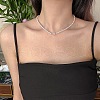 Round Imitation Pearl & Natural Rose Quartz Beaded Necklaces for Women and Girls DW1725-2