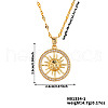 Elegant and Stylish Sun Brass Cubic Zirconia Pendant Necklaces for Women HW8743-1-3