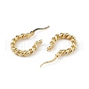 Brass Twist Hoop Earrings for Women EJEW-L234-088G-3