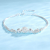 925 Sterling Silver Round Beaded Link Bracelets FS-WGB18E9-01-1