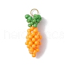Glass Seed Beads Pendants PALLOY-MZ00458-01-1
