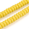 Opaque Spray Painted Glass Beads GLAA-ZX008-8mm-18K-1