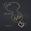 Heart Alloy Crystal Rhinestone Pendant Necklace & Dangle Earrings Sets FS-WG58D1F-02-2