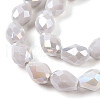 Opaque Solid Color Electroplate Glass Beads Strands EGLA-N013-P6mm-B05-3