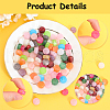 SOFPLATE 100Pcs Imitation Gemstone Acrylic Beads OACR-SP0001-05A-6