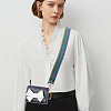 Stripe Pattern Glittered Polyester Adjustable Webbing Bag Straps PURS-WH0005-82KCG-01-6