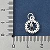 925 Sterling Silver Micro Pave Clear Cubic Zirconia Star Ring Charms STER-S011-05S-3