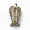 Angel Natural & Synthetic Mixed Stone Pendants with Brass Clasps G-R220-13-4