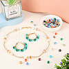  100Pcs 10 Colors Transparent Glass Beads Strands GLAA-TA0001-40-15