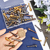 Gorgecraft 40Pcs 5 Colors Alloy Cord Ends FIND-GF0007-30-3