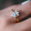 Elegant S925 Sterling Silver Pave Clear Cubic Zirconia Heart-shaped Ladies Ring for Party Daily Wear UM7480-2-4