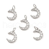 Brass Micro Pave Cubic Zirconia Charms KK-E068-VB412-2