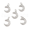 Brass Micro Pave Cubic Zirconia Charms KK-E068-VB412-2