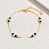 Brass & Acrylic Round Beaded Anklets for Women Daily Casual Holiday Accessories YE6902-4