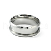 201 Stainless Steel Grooved Finger Ring Settings STAS-TAC0001-10B-P-2