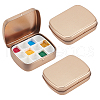   Rectangle Iron Tin Cans with 12-Grid Plastic Empty Watercolor Paint Pans CON-PH0003-12-1
