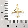 Brass Micro Pave Clear Cubic Zirconia Pendants KK-L228-45G-3