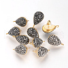 Polymer Clay Rhinestone Stud Earring Findings X-EJEW-S197-01-3