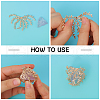 CHGCRAFT 4Pcs Brass Hair Findings KK-CA0002-78-5