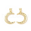Brass Micro Pave Cubic Zirconia Pendants ZIRC-P106-03G-1