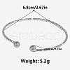 Stylish 304 Stainless Steel Cuff Bangles SF9241-1-1