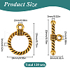 SOFPLATE 120Pcs Tibetan Style Alloy Toggle Clasps STAS-SP0001-62-2
