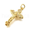 Brass Micro Pave Cubic Zirconia Pendants KK-S523-13G-2