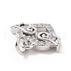 Brass Micro Pave Cubic Zirconia Charms KK-C012-23P-3