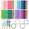 DIY Disc Polymer Clay & CCB Plastic Beads Jewelry Making Findings Kits DIY-YW0010-54A-2