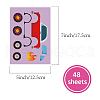 48 Sheets 8 Styles Paper Make a Face Stickers DIY-WH0467-001-2