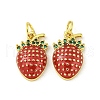 Rack Plating Brass Micro Pave Cubic Zirconia Pendants KK-A200-06G-1