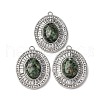 Natural African Turquoise(Jasper) Oval Pendants STAS-L080-010P-04-1