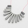 Rectangle Non-magnetic Synthetic Hematite Beads Strands G-D619-05-2