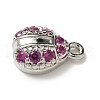 Brass Micro Pave Cubic Zirconia Charms KK-I276-38P-2