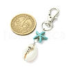 Cowrie Shell Pendant Decorations HJEW-JM03270-5