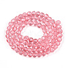 Baking Paint Transparent Glass Beads Strands DGLA-A035-T4mm-D01-2