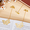 SUNNYCLUE 3Pcs 3 Styles Butterfly & Butterfly & Dragonfly Filigree Brass Bookmark with Chains AJEW-SC0002-93G-4