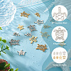  Jewelry 16Pcs 8 Style 201 Stainless Steel Filigree Joiners Links & Pendants STAS-PJ0001-37-4