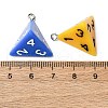 4 Facets Opaque Resin Pendants RESI-S021-02A-3