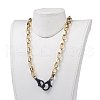 Personalized CCB Plastic Cable Chain Necklaces NJEW-JN02882-5