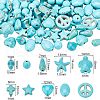Olycraft 10 Strands 10 Style Synthetic Turquoise Beads Strands G-OC0002-14-2