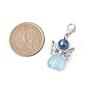 Angel Glass Pendant Decorations HJEW-JM02639-3
