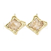 304 Stainless Steel Pave Natural Quartz Crystal Pendants STAS-V003-04G-05-1