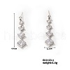 Geometric Cube Stud Earrings with Full Rhinestone Design TL4869-1-1