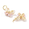 Brass Micro Pave Cubic Zirconia Pendants KK-P271-03G-D-2
