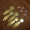 18mm Clear Domed Glass Cabochon Cover for Antique Golden DIY Alloy Portrait Bookmark Making DIY-X0118-AG-NR-1